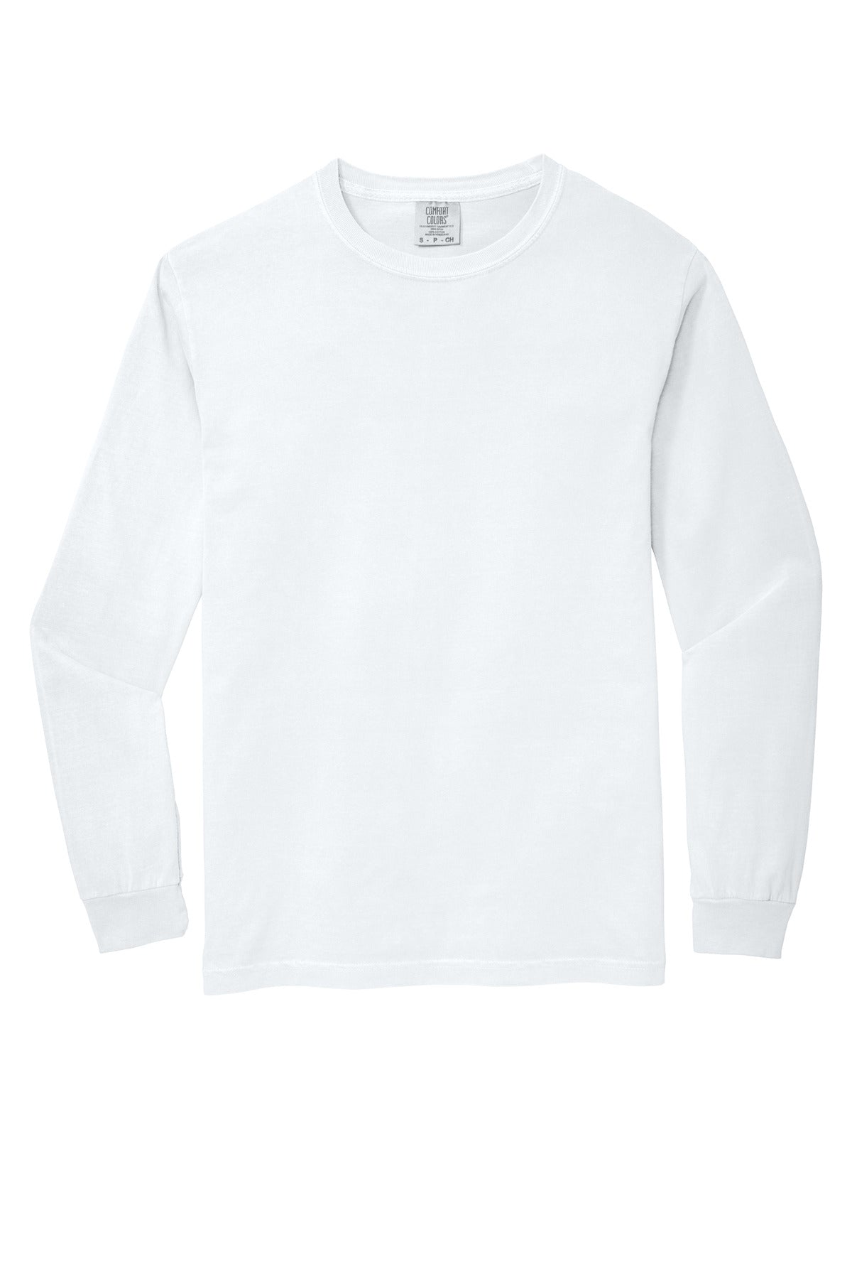 COMFORT COLORS  Heavyweight Ring Spun Long Sleeve Tee - White