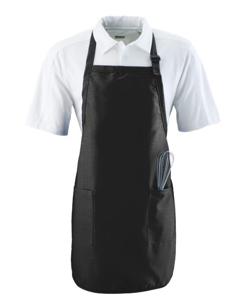 Full Length Apron with Pockets - Black