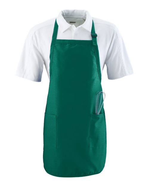 Full Length Apron with Pockets - Dark Green