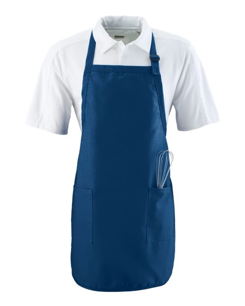 Full Length Apron with Pockets - Navy