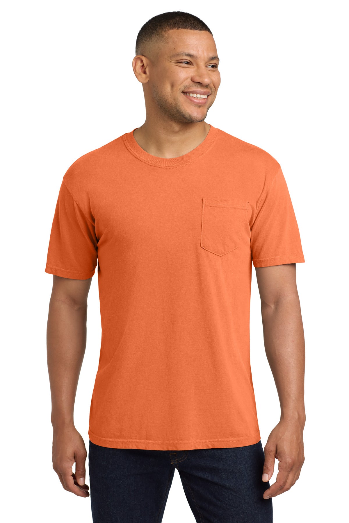 COMFORT COLORS  Heavyweight Ring Spun Pocket Tee - Burnt Orange