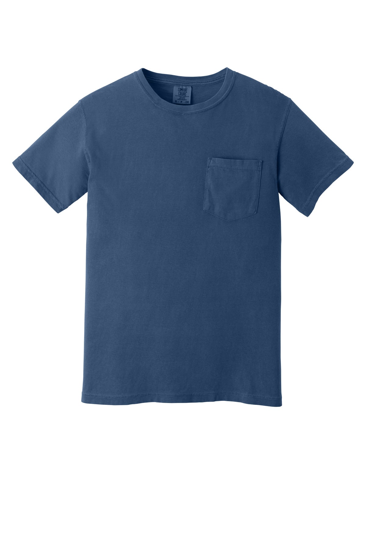 COMFORT COLORS  Heavyweight Ring Spun Pocket Tee - China Blue