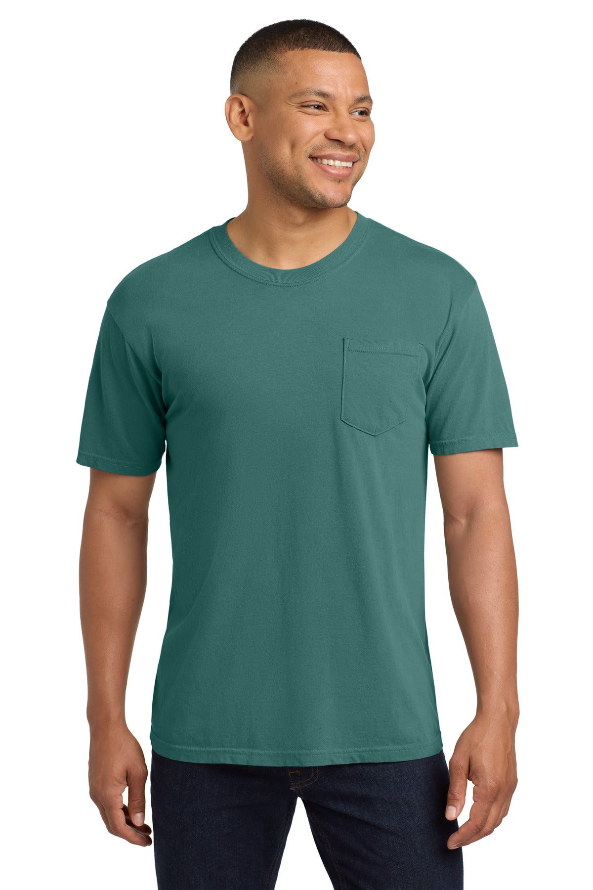 COMFORT COLORS  Heavyweight Ring Spun Pocket Tee - Emerald