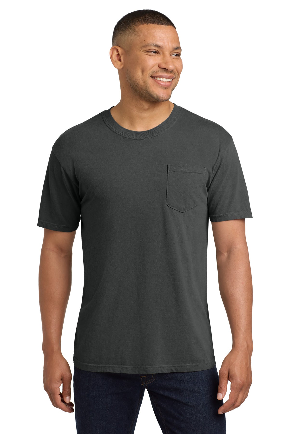 COMFORT COLORS  Heavyweight Ring Spun Pocket Tee - Graphite