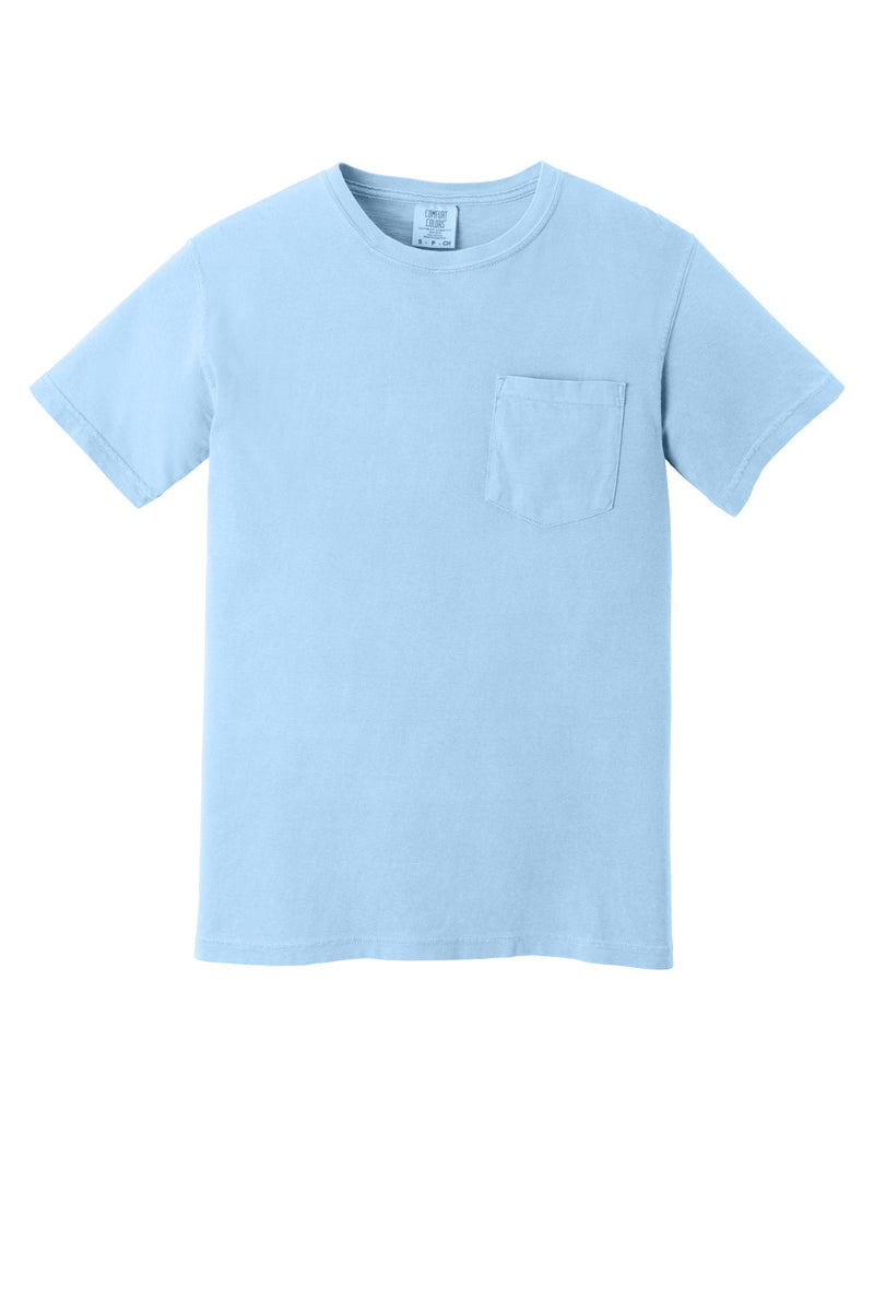 COMFORT COLORS  Heavyweight Ring Spun Pocket Tee - Hydrangea