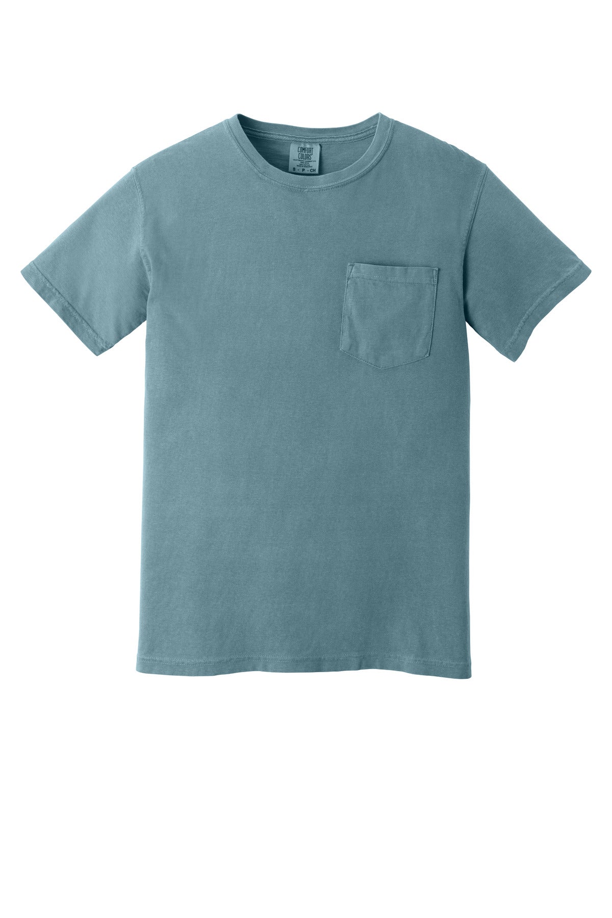 COMFORT COLORS  Heavyweight Ring Spun Pocket Tee - Ice Blue