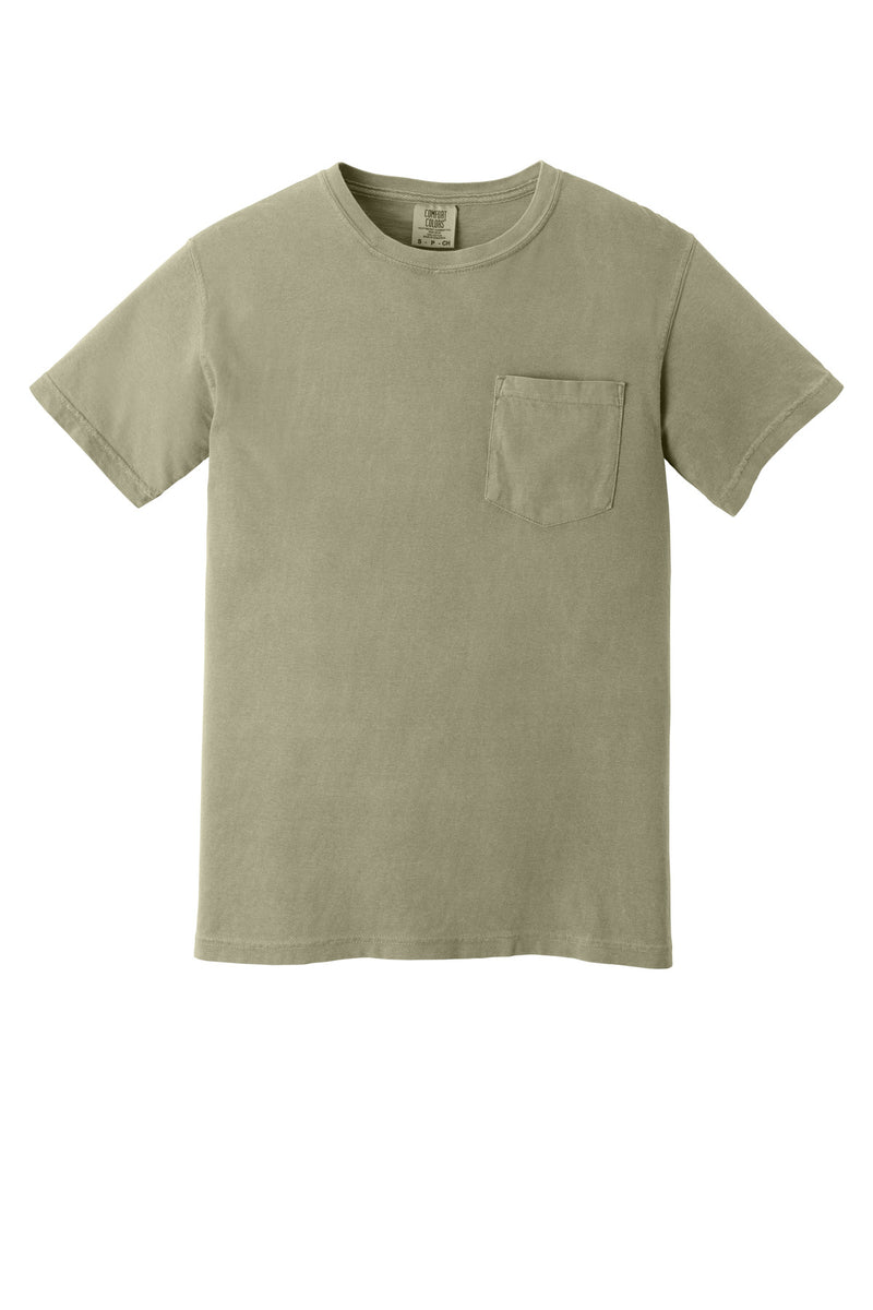 COMFORT COLORS  Heavyweight Ring Spun Pocket Tee - Khaki