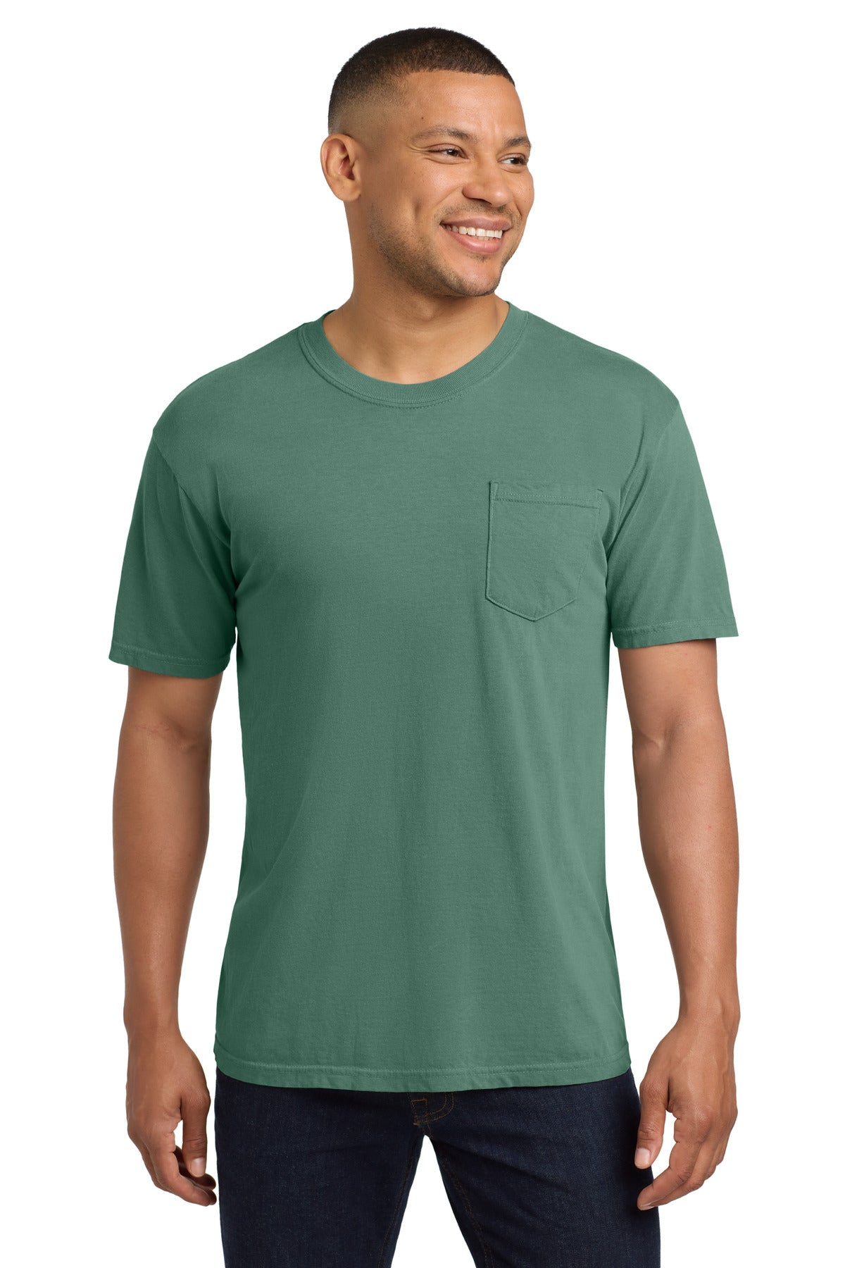 COMFORT COLORS  Heavyweight Ring Spun Pocket Tee - Light Green