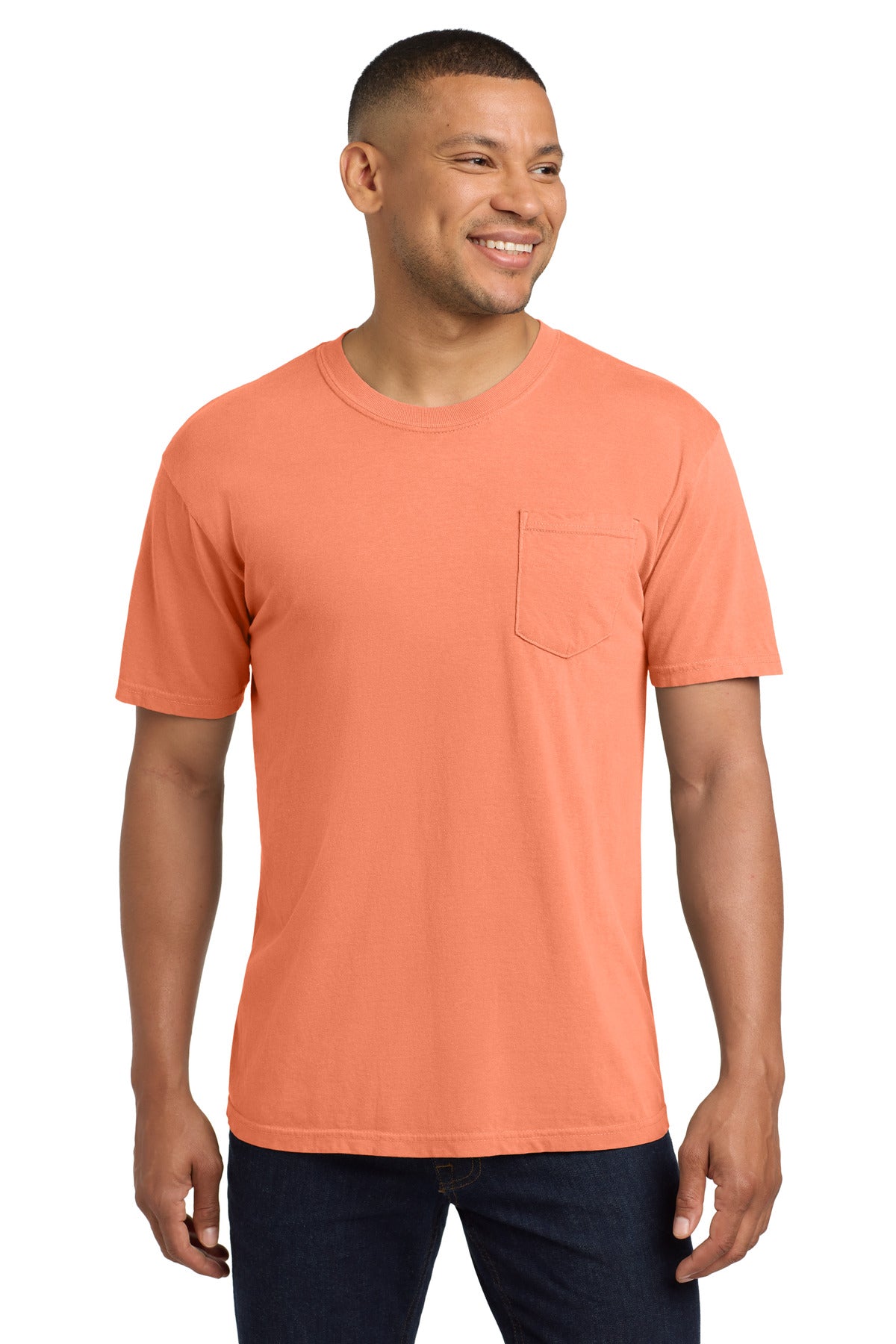 COMFORT COLORS  Heavyweight Ring Spun Pocket Tee - Melon