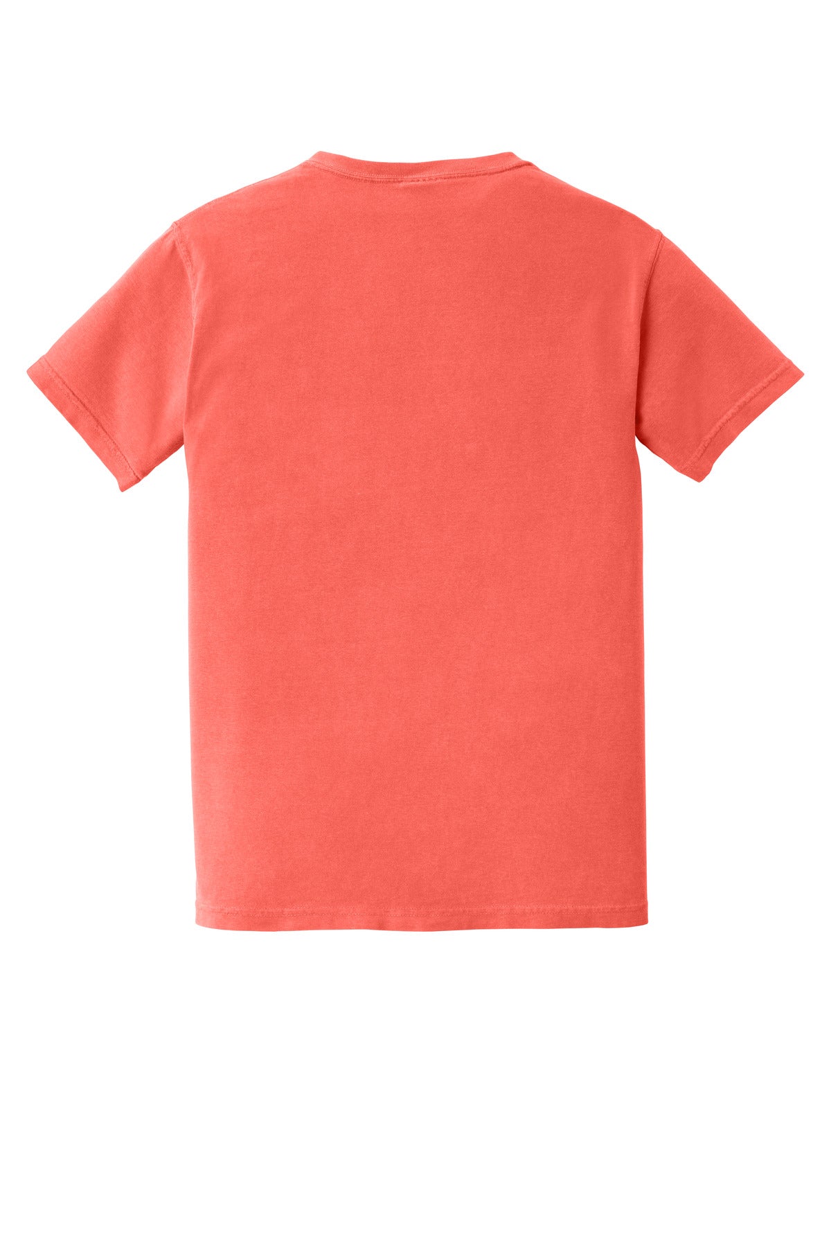COMFORT COLORS  Heavyweight Ring Spun Pocket Tee - Neon Red Orange
