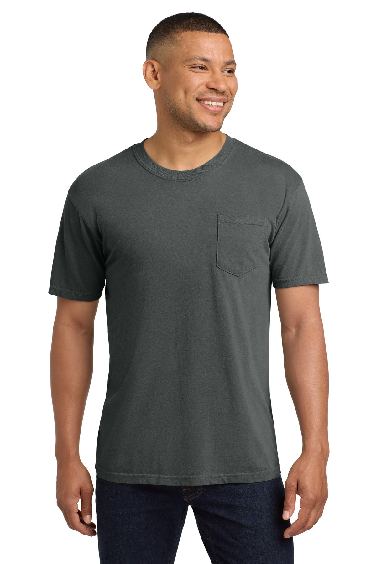 COMFORT COLORS  Heavyweight Ring Spun Pocket Tee - Pepper