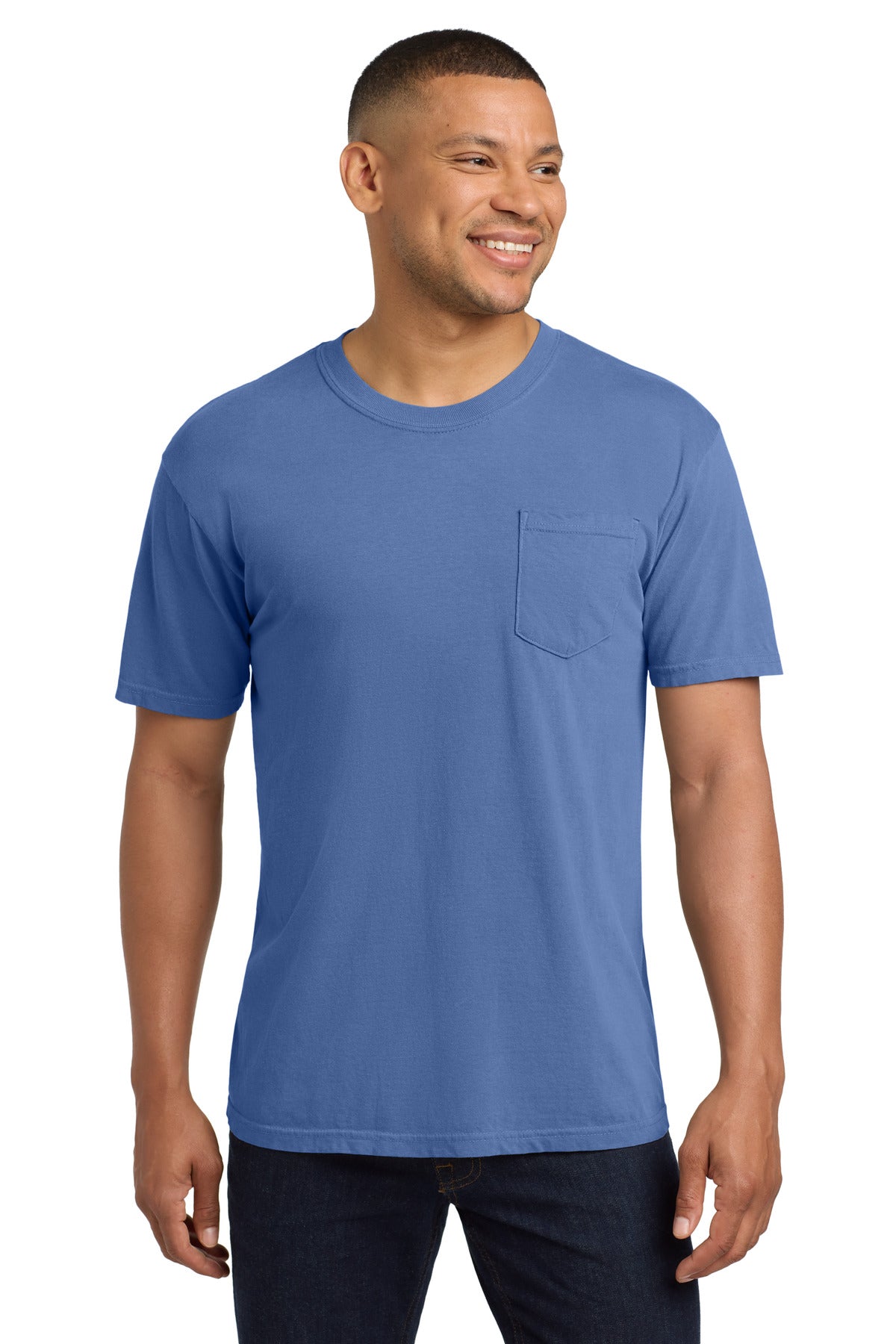 COMFORT COLORS  Heavyweight Ring Spun Pocket Tee - Periwinkle