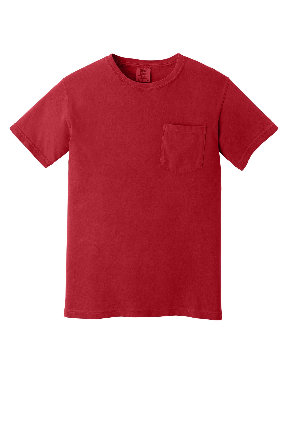 COMFORT COLORS  Heavyweight Ring Spun Pocket Tee - Red