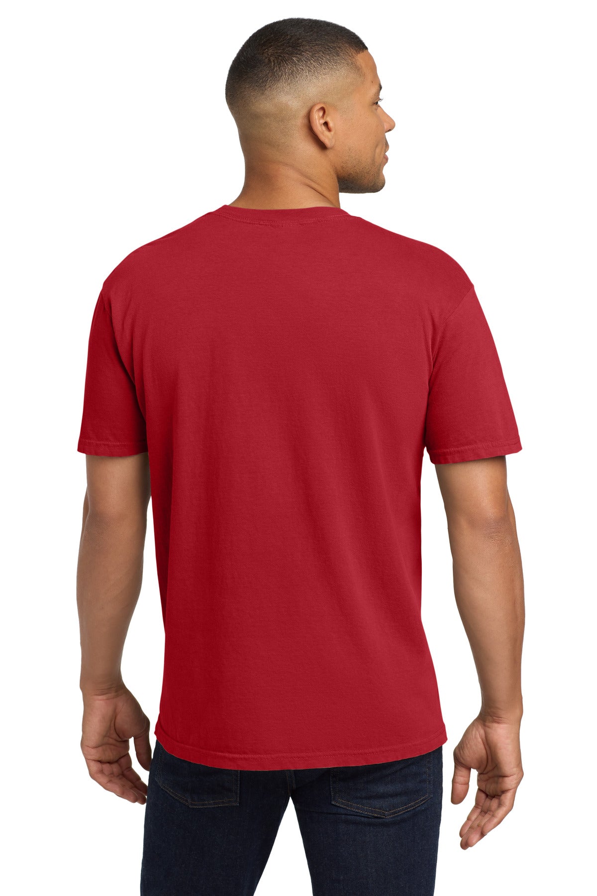 COMFORT COLORS  Heavyweight Ring Spun Pocket Tee - Red