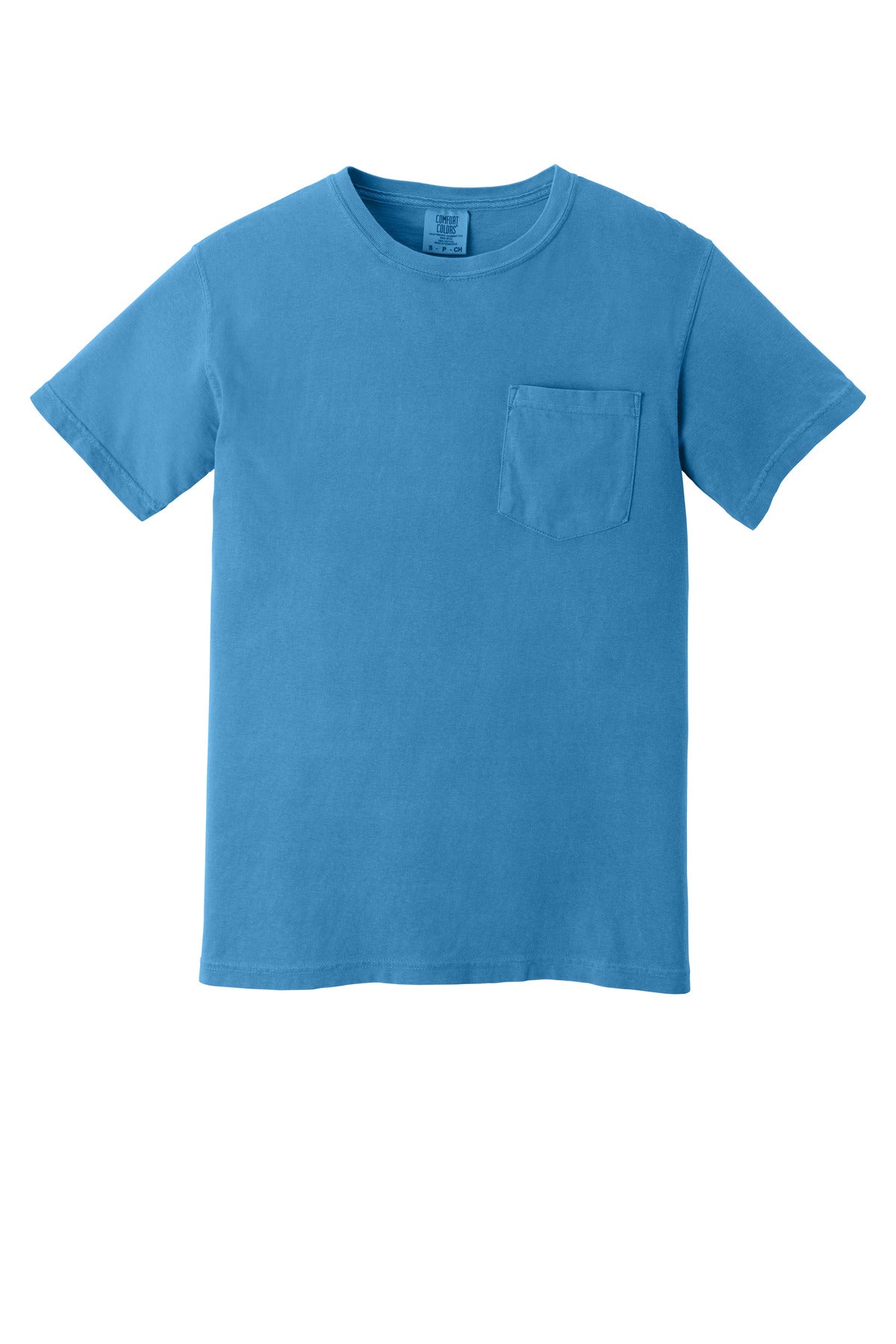 COMFORT COLORS  Heavyweight Ring Spun Pocket Tee - Royal Caribe