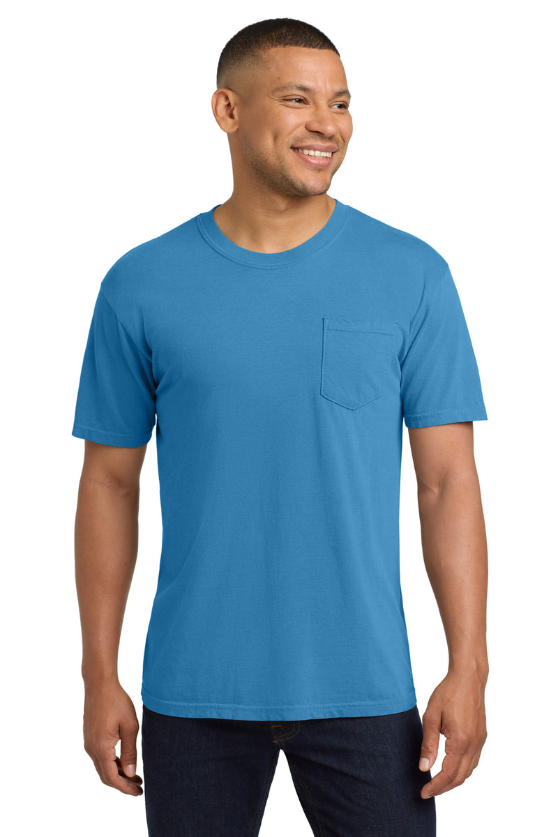 COMFORT COLORS  Heavyweight Ring Spun Pocket Tee - Royal Caribe