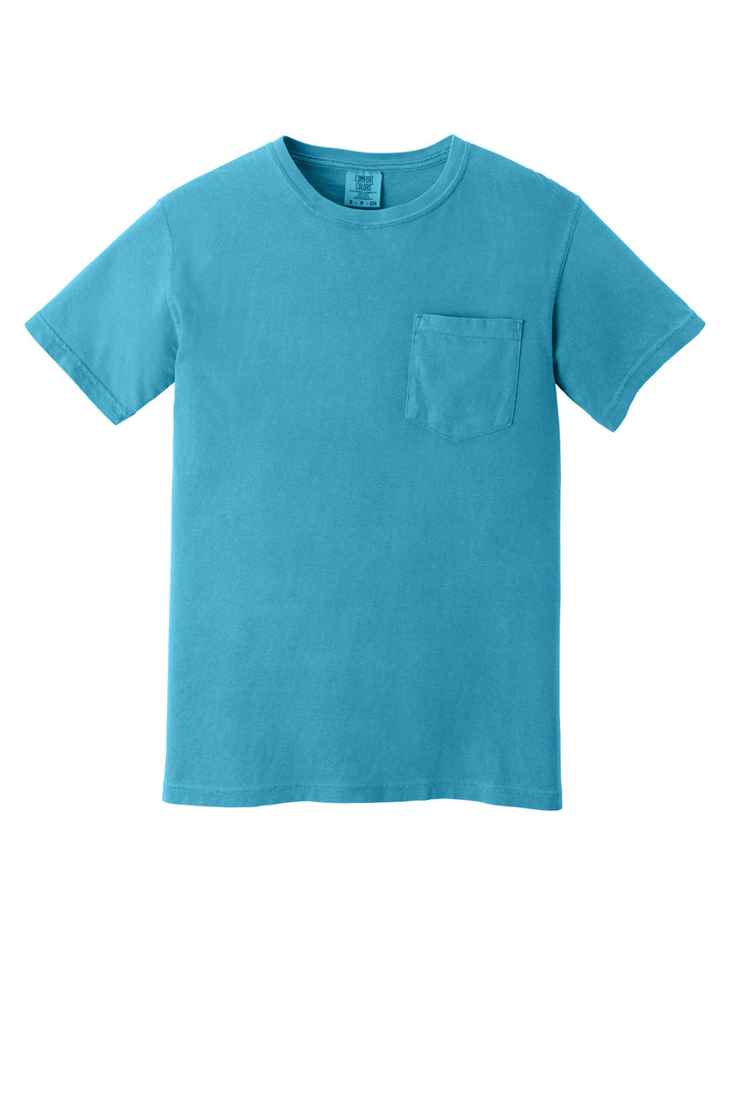 COMFORT COLORS  Heavyweight Ring Spun Pocket Tee - Sapphire