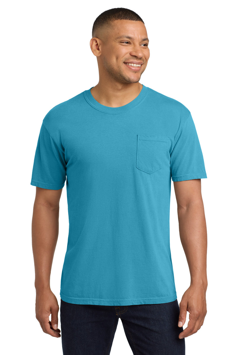 COMFORT COLORS  Heavyweight Ring Spun Pocket Tee - Sapphire