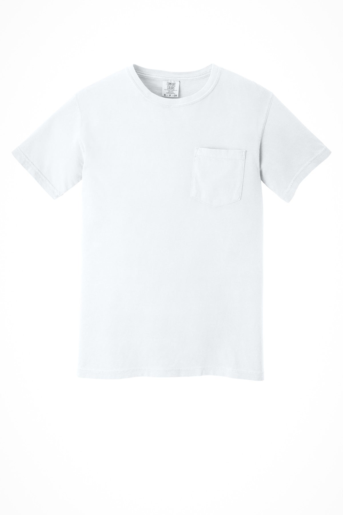 COMFORT COLORS  Heavyweight Ring Spun Pocket Tee - White