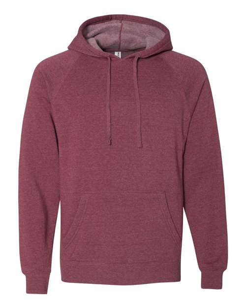 Unisex Special Blend Raglan Hooded Sweatshirt - Crimson