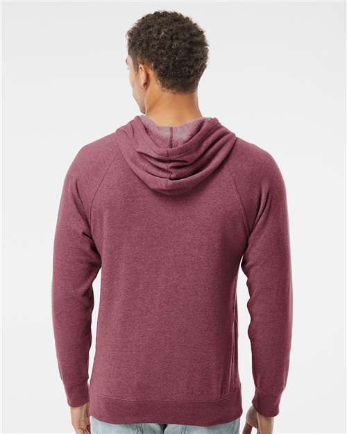 Unisex Special Blend Raglan Hooded Sweatshirt - Crimson