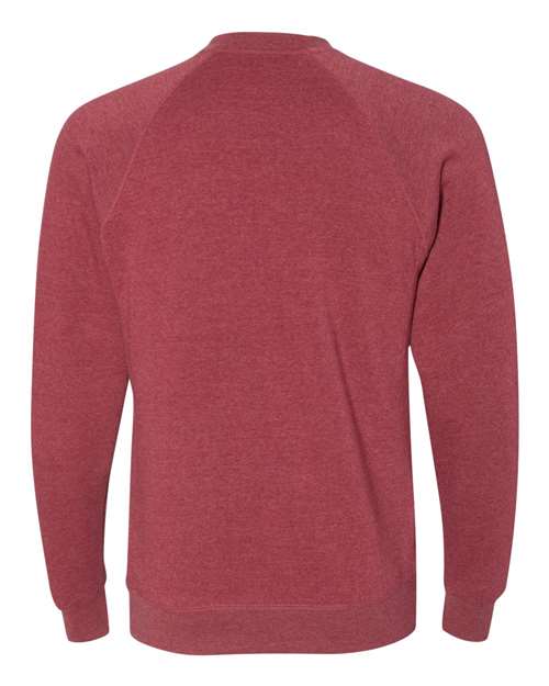 Unisex Special Blend Raglan Crewneck Sweatshirt - Crimson