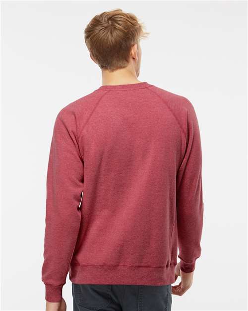 Unisex Special Blend Raglan Crewneck Sweatshirt - Crimson