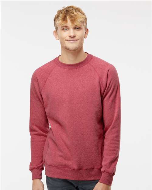 Unisex Special Blend Raglan Crewneck Sweatshirt - Crimson