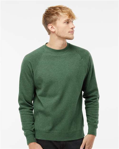 Unisex Special Blend Raglan Crewneck Sweatshirt - Moss
