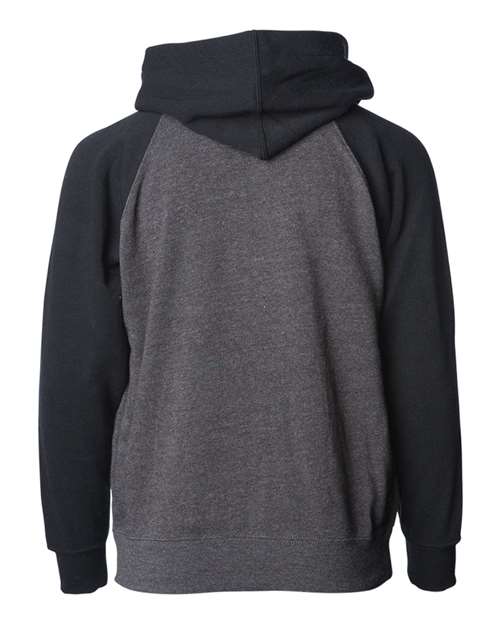 Youth Lightweight Special Blend Raglan Zip Hood - Carbon/ Black