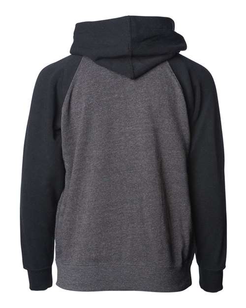 Toddler Lightweight Special Blend Raglan Zip Hood - Carbon/ Black