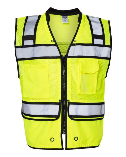 Unisex High-Performance Surveyors Vest - Lime