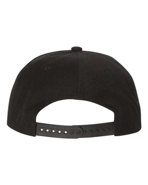 Premium Flat Bill Snapback Cap - Black/ Camo