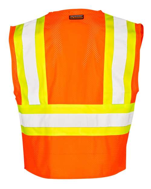Unisex Contrasting Mesh Breakaway Vest - Orange