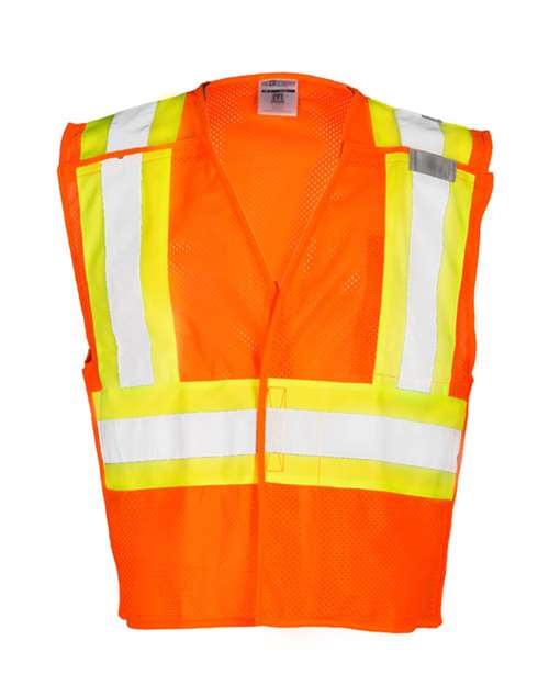 Unisex Contrasting Mesh Breakaway Vest - Orange