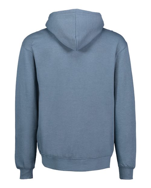 Unisex Retro Heather Full-Zip Hooded Sweatshirt - Light Denim Heather
