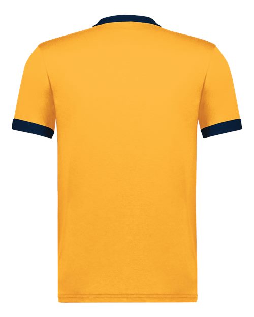 Unisex 50/50 Ringer T-Shirt - Gold/ Navy