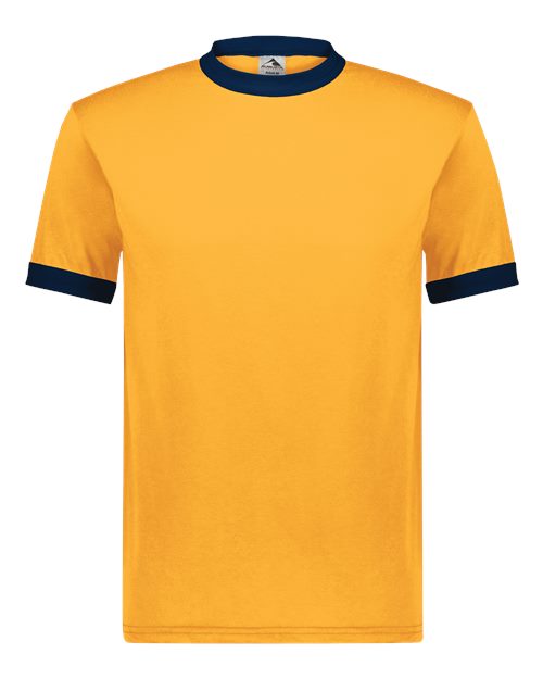 Unisex 50/50 Ringer T-Shirt - Gold/ Navy