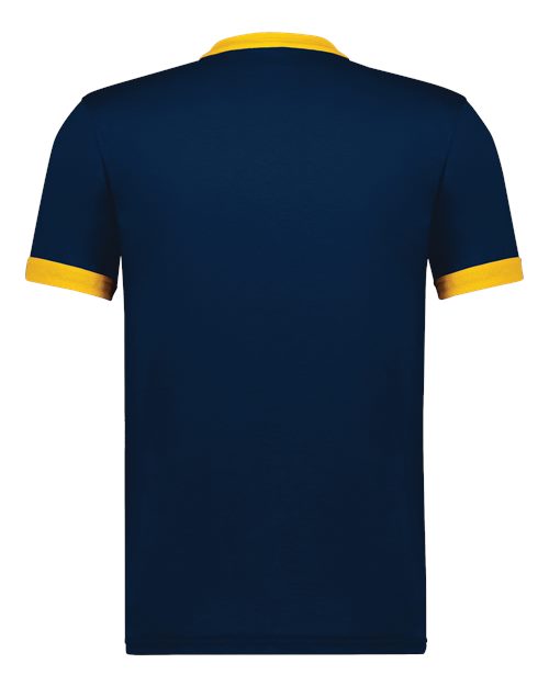 Unisex 50/50 Ringer T-Shirt - Navy/ Gold