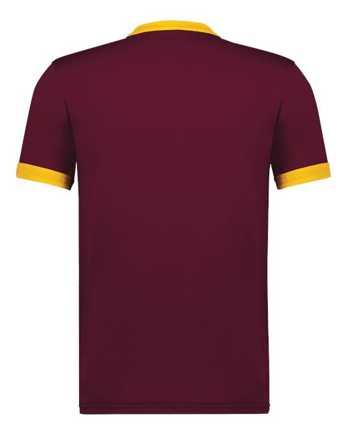 Unisex 50/50 Ringer T-Shirt - Maroon/ Gold