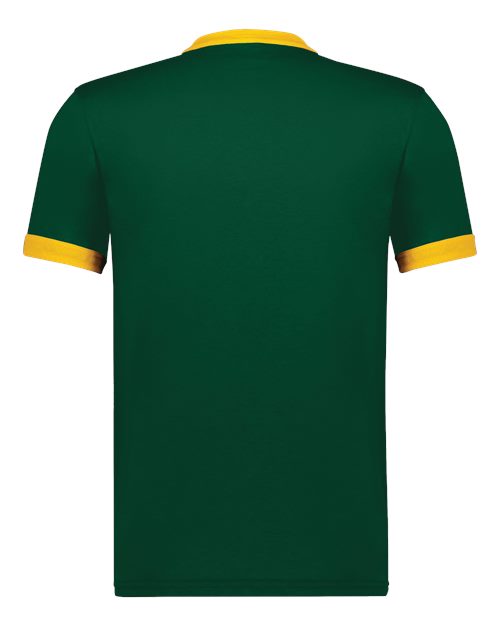 Unisex 50/50 Ringer T-Shirt - Dark Green/ Gold