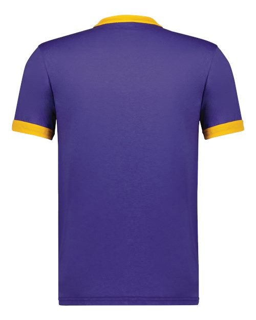 Unisex 50/50 Ringer T-Shirt - Purple/ Gold