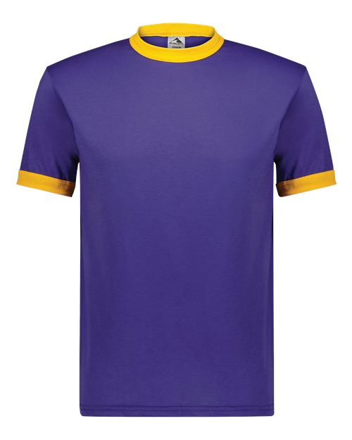 Unisex 50/50 Ringer T-Shirt - Purple/ Gold