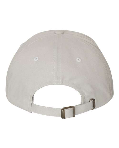 Peached Cotton Twill Dad Hat - Light Grey