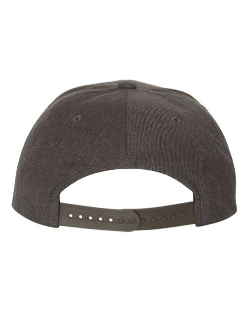 Premium Flat Bill Snapback Cap - Dark Heather