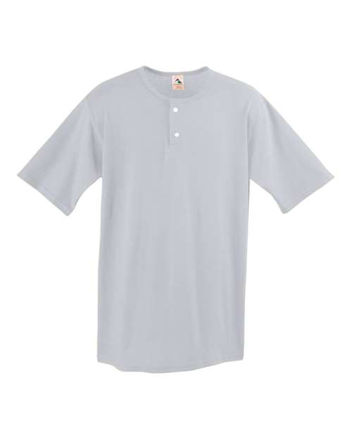 Men's Two-Button Baseball Jersey - Ash