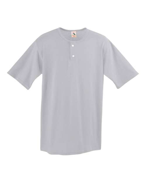 Men's Two-Button Baseball Jersey - Athletic Heather
