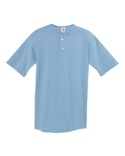 Men's Two-Button Baseball Jersey - Light Blue