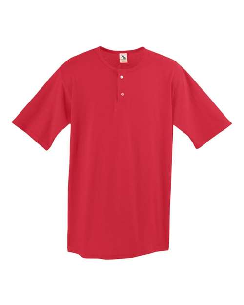 Men's Two-Button Baseball Jersey - Red