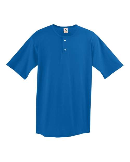 Men's Two-Button Baseball Jersey - Royal